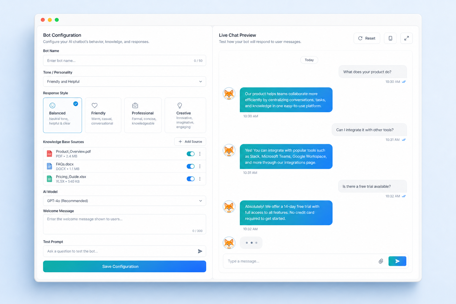 AI chatbot ตอบภาษาไทย